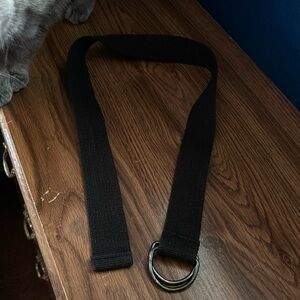 Black Woven Belt 32” Long DD Rings Double D Women’s Medium M 1.5” Wide